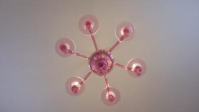 JL Light Style Gocce pink Murano glass chandelier