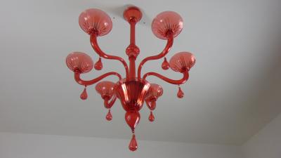  JL Light Style Gocce red Murano glass chandelier