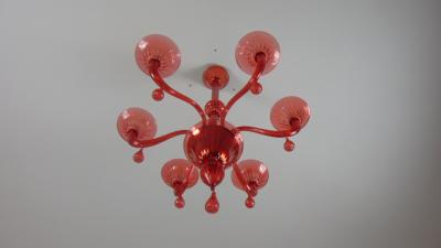  JL Light Style Gocce red Murano glass chandelier