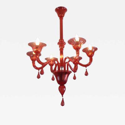  JL Light Style Gocce red Murano glass chandelier