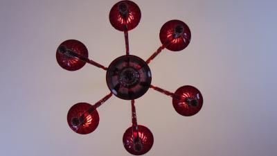  JL Light Style Gocce venetian red Murano glass chandelier