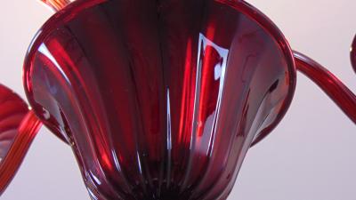  JL Light Style Gocce venetian red Murano glass chandelier