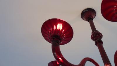  JL Light Style Gocce venetian red Murano glass chandelier