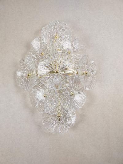JL Light Style Murano glass Floreale clear wall sconce