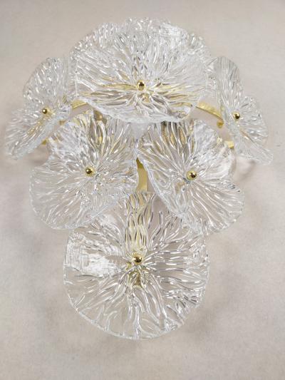 JL Light Style Murano glass Floreale clear wall sconce