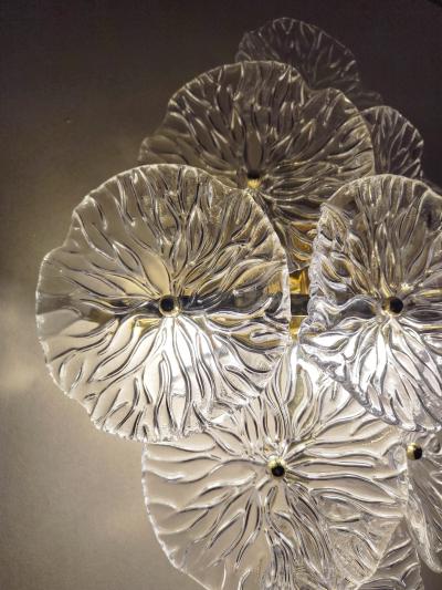 JL Light Style Murano glass Floreale clear wall sconce