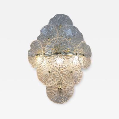  JL Light Style Murano glass Floreale clear wall sconce