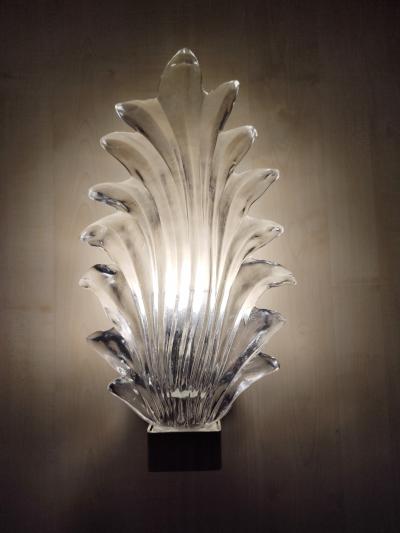 JL Light Style Murano glass Palm leaf wall sconce