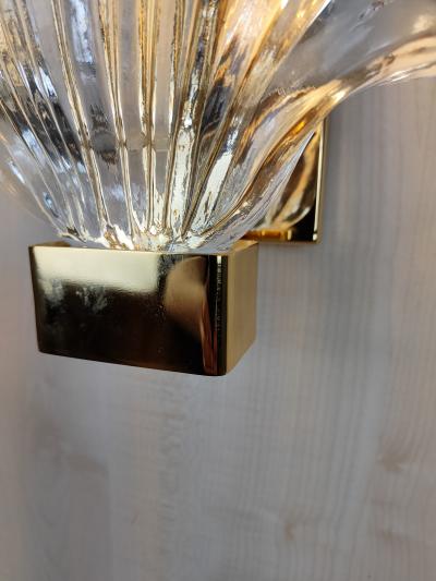 JL Light Style Murano glass Palm leaf wall sconce