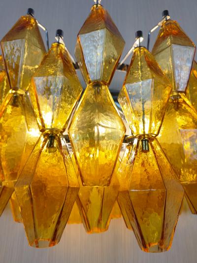 JL Light Style Murano glass Poliedri wall sconces wide version in amber