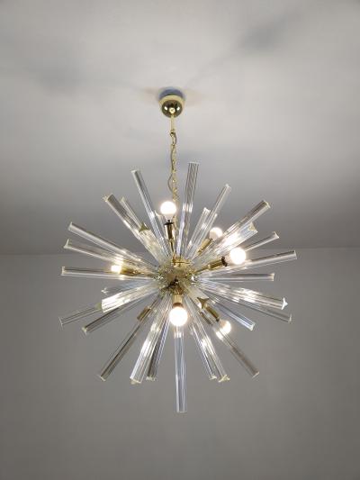 JL Light Style Murano glass Sputnik chandelier clear triedri
