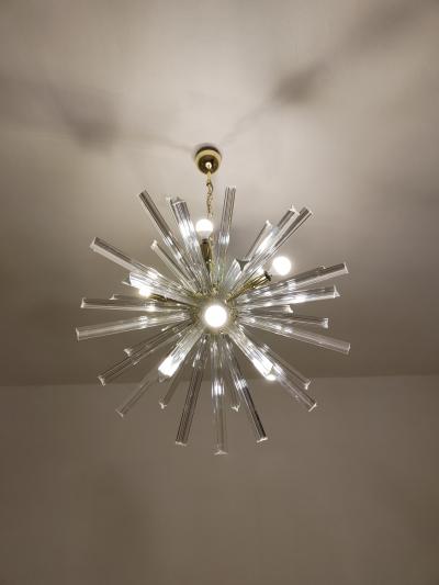  JL Light Style Murano glass Sputnik chandelier clear triedri
