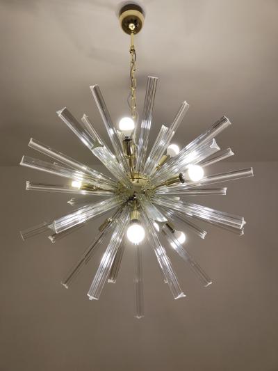  JL Light Style Murano glass Sputnik chandelier clear triedri
