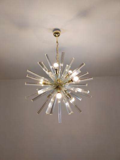  JL Light Style Murano glass Sputnik chandelier clear triedri