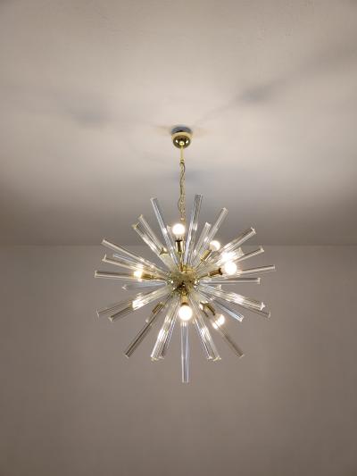  JL Light Style Murano glass Sputnik chandelier clear triedri