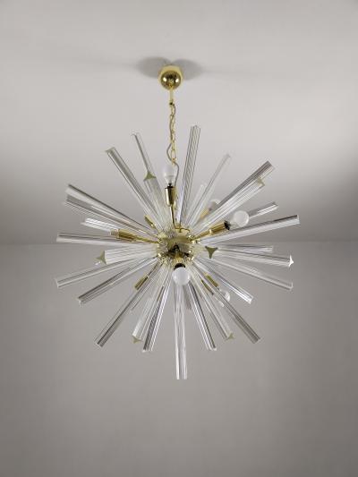  JL Light Style Murano glass Sputnik chandelier clear triedri