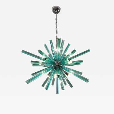  JL Light Style Murano glass Sputnik chandelier oval teal triedri