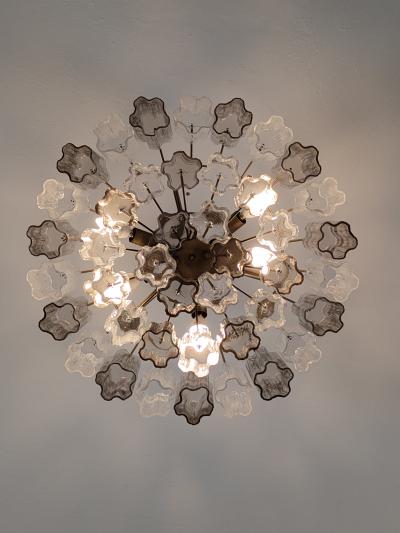  JL Light Style Murano glass Tronchi ceiling chandelier in clear and smokey
