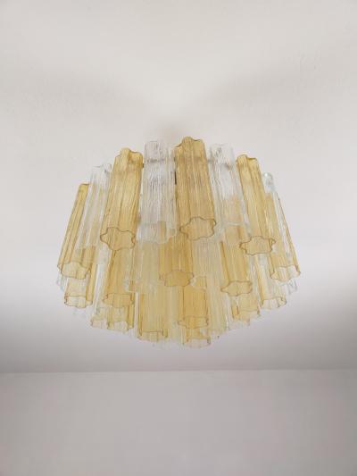  JL Light Style Murano glass Tronchi chandelier in amber and clear color