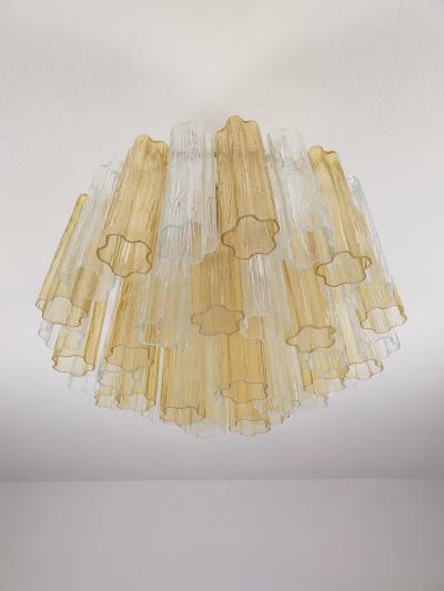  JL Light Style Murano glass Tronchi chandelier in amber and clear color