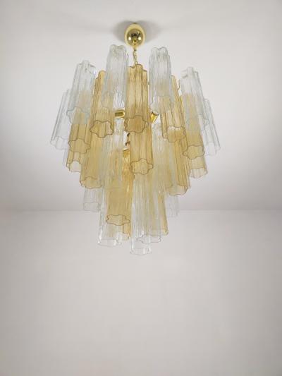  JL Light Style Murano glass Tronchi chandelier in amber and clear color