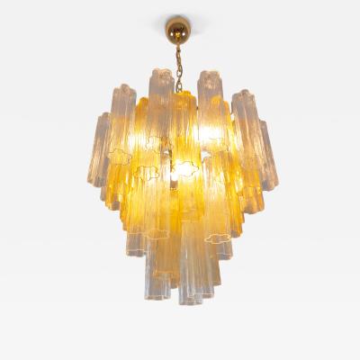  JL Light Style Murano glass Tronchi chandelier in amber and clear color