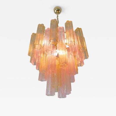  JL Light Style Murano glass Tronchi chandelier in amber and pink color