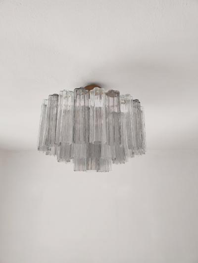  JL Light Style Murano glass Tronchi chandelier in clear and smokey gray color