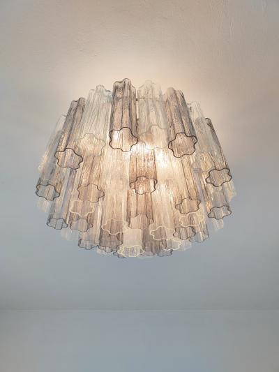  JL Light Style Murano glass Tronchi chandelier in clear and smokey gray color