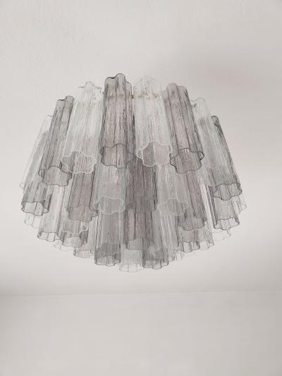  JL Light Style Murano glass Tronchi chandelier in clear and smokey gray color