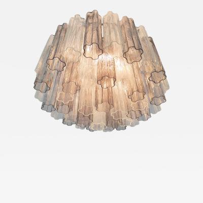  JL Light Style Murano glass Tronchi chandelier in clear and smokey gray color