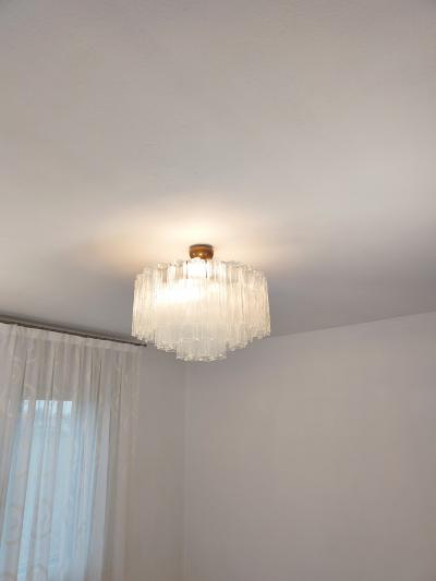  JL Light Style Murano glass Tronchi chandelier in clear color