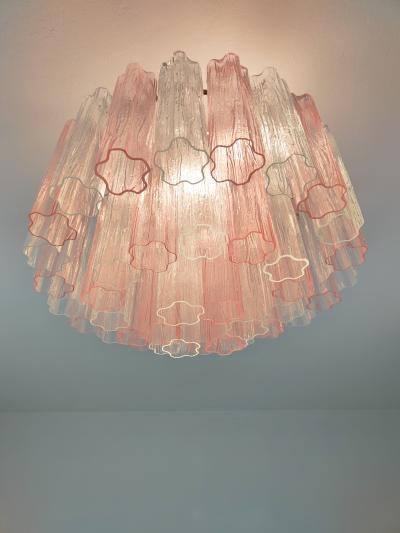  JL Light Style Murano glass Tronchi chandelier in pink and clear color