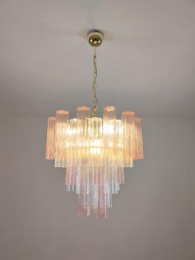  JL Light Style Murano glass Tronchi chandelier in pink clear color