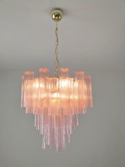  JL Light Style Murano glass Tronchi chandelier in pink color