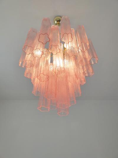  JL Light Style Murano glass Tronchi chandelier in pink color