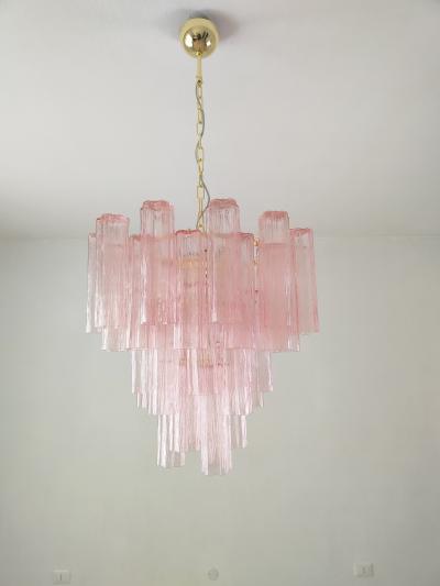  JL Light Style Murano glass Tronchi chandelier in pink color