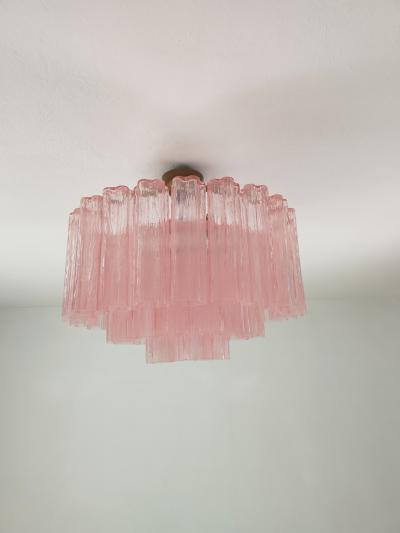 JL Light Style Murano glass Tronchi chandelier in pink color