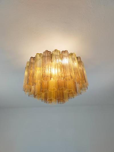  JL Light Style Murano glass Tronchi chandelier in smokey brown and amber color