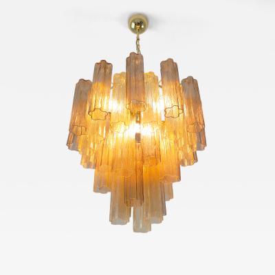  JL Light Style Murano glass Tronchi chandelier in smokey brown and amber color