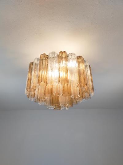  JL Light Style Murano glass Tronchi chandelier in smokey brown and clear color