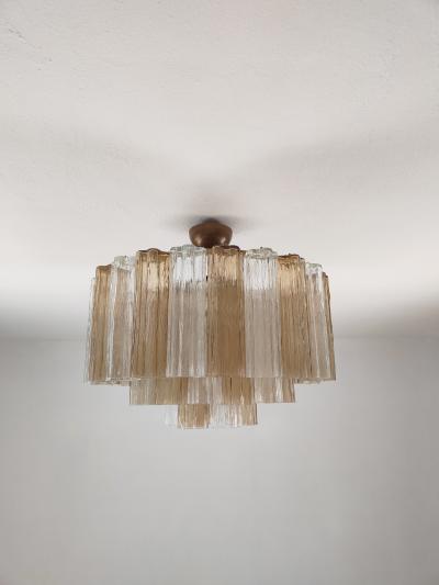  JL Light Style Murano glass Tronchi chandelier in smokey brown and clear color