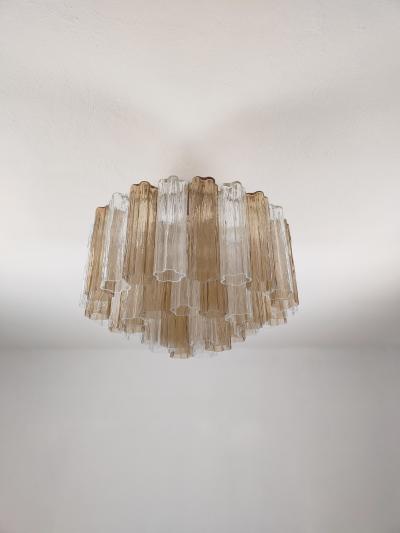  JL Light Style Murano glass Tronchi chandelier in smokey brown and clear color