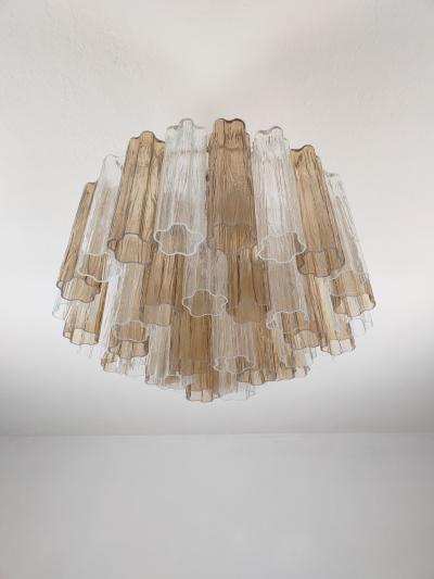  JL Light Style Murano glass Tronchi chandelier in smokey brown and clear color