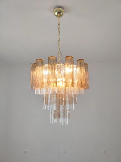  JL Light Style Murano glass Tronchi chandelier in smokey brown and clear color