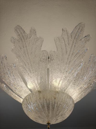  JL Light Style Murano glass ceiling chandelier with clear Fantasy leaves