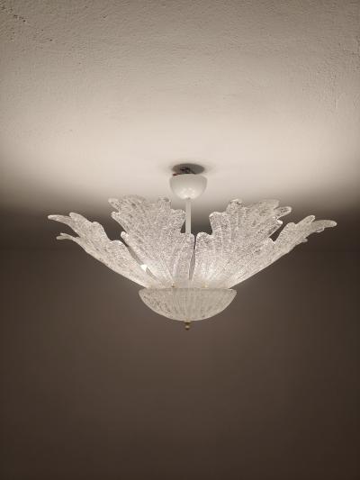  JL Light Style Murano glass ceiling chandelier with clear Fantasy leaves