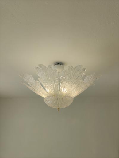  JL Light Style Murano glass ceiling chandelier with clear Fantasy leaves