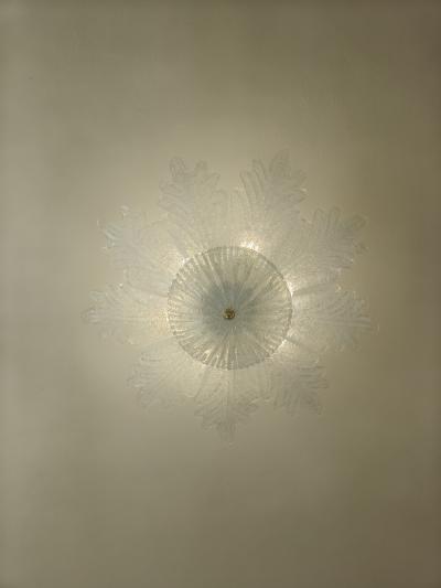  JL Light Style Murano glass ceiling chandelier with clear Fantasy leaves