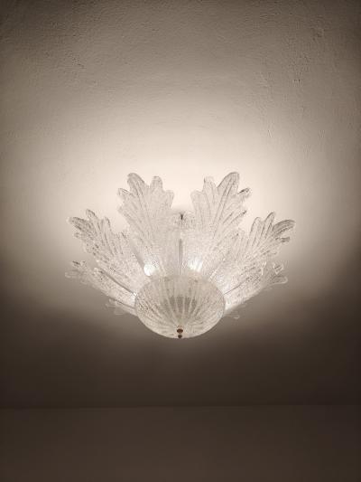  JL Light Style Murano glass ceiling chandelier with clear Fantasy leaves